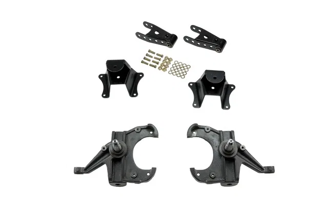 704 – BELLTECH Lowering Kit, 3 Inch Front/ 4 Inch Rear Drop Without Shock Absorbers With Drop Spindle Set/ Shackle Ki...